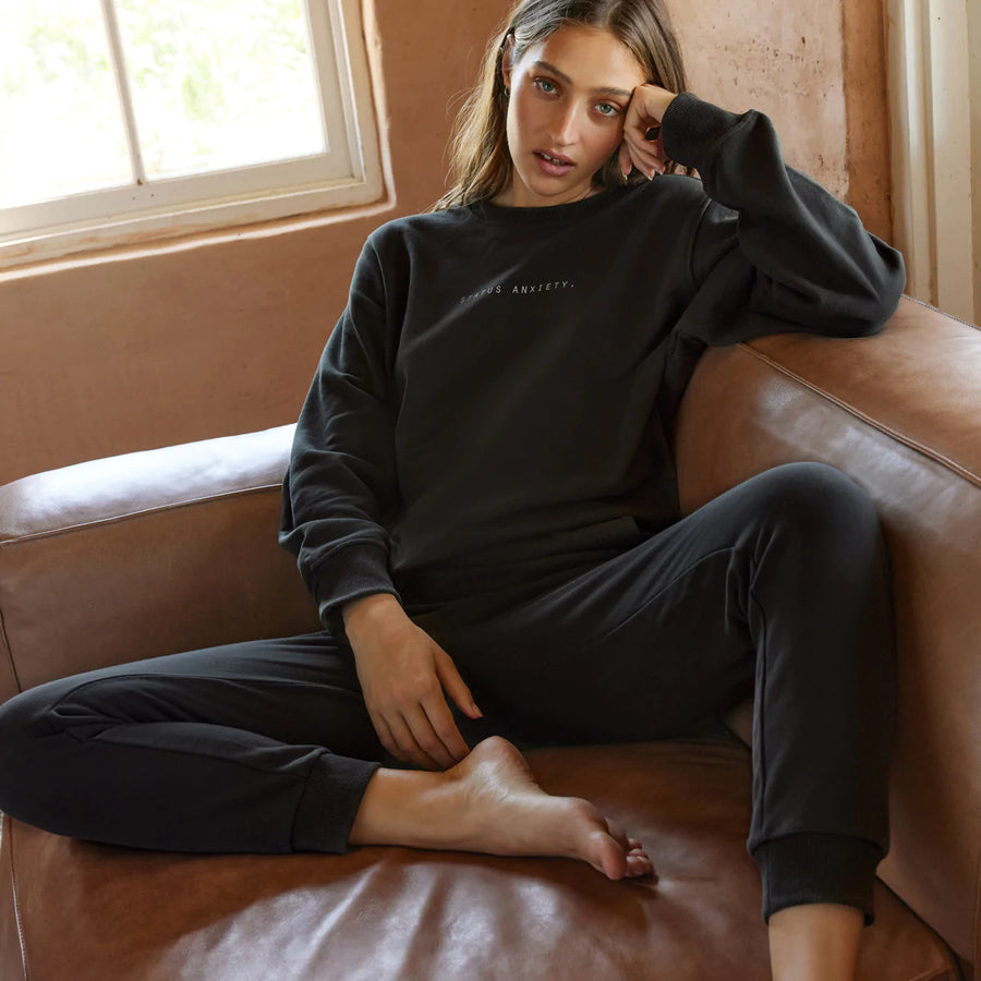Status Anxiety As you Wake Sweatpants - Coal