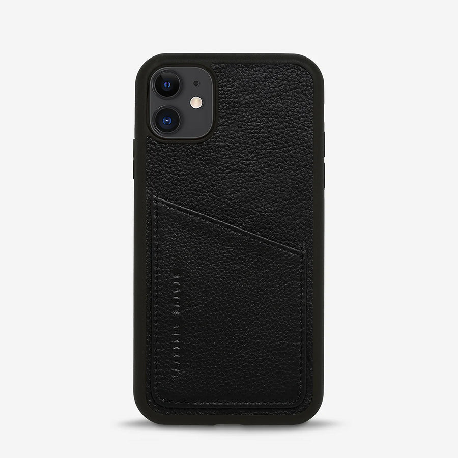 Status Anxiety Who's Who Leather Phone Case (iPhone) - Black