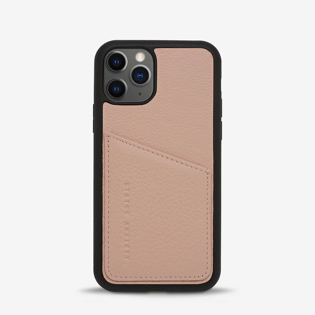 Status Anxiety Who's Who Leather Phone Case (iPhone) - Dusty Pink