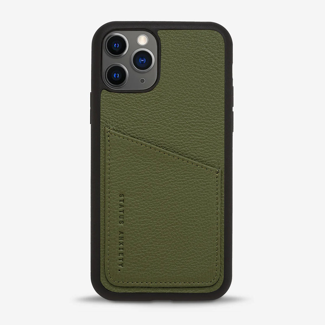 Status Anxiety Who's Who Leather Phone Case (iPhone) - Khaki