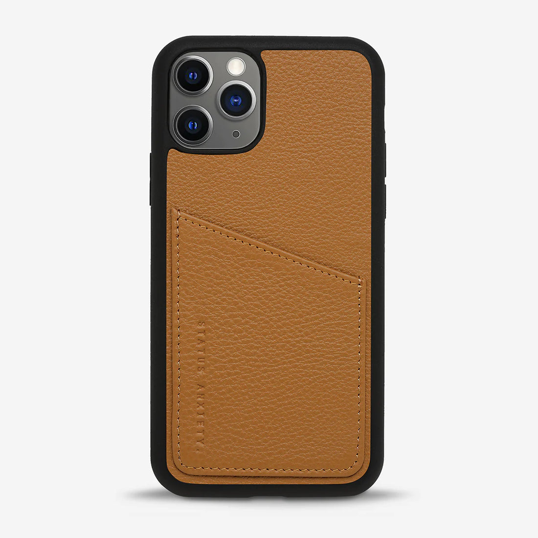 Status Anxiety Who's Who Leather Phone Case (iPhone) - Tan