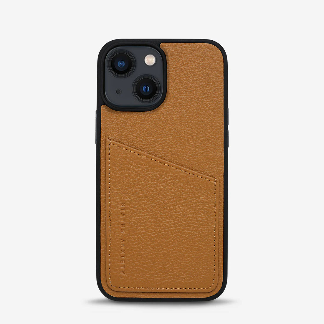 Status Anxiety Who's Who Leather Phone Case (iPhone) - Tan