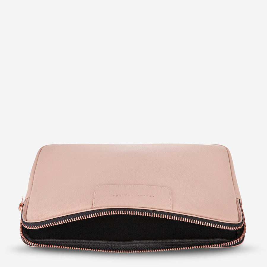 Status Anxiety Before I Leave Laptop Case (13") - Dusty Pink