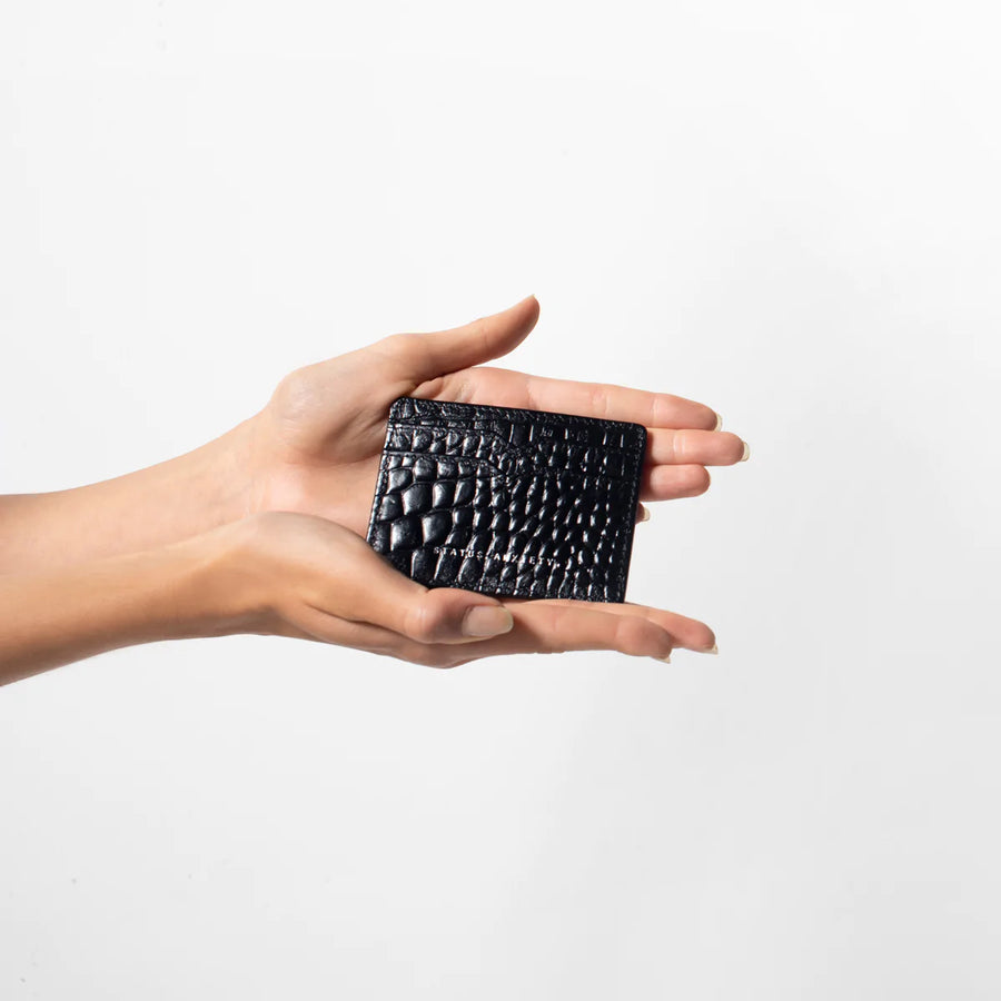 Status Anxiety Together For Now - Black Croc Emboss