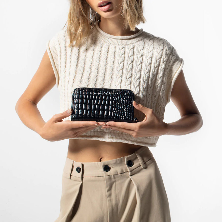 Status Anxiety Yet To Come - Black Croc Emboss